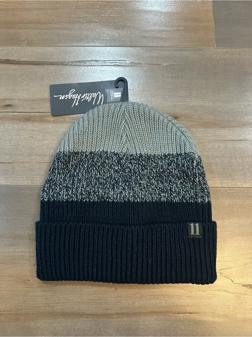 Walter Hagen Two-Tone Knit Beanie - Gray & Black